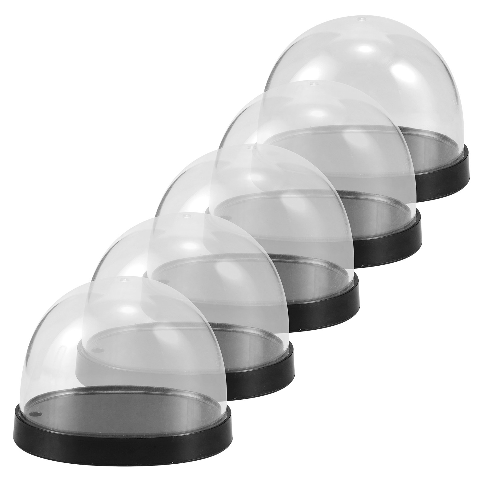 5Sets Glass Cloche Dome Clear  - đánh giá và giá Plastic Dome Clear
